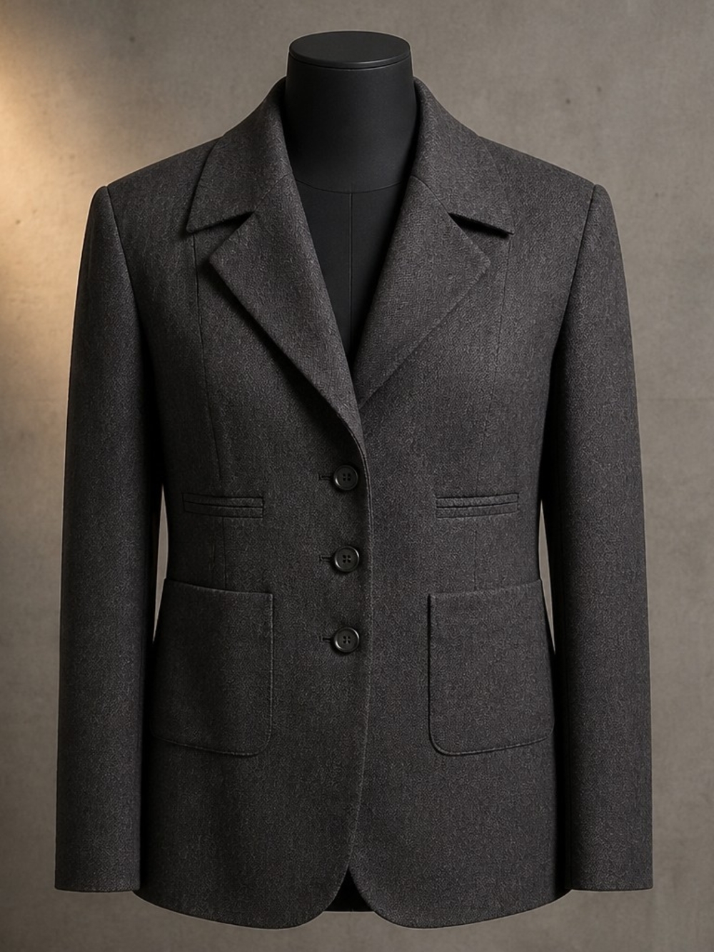 Women's Charcoal Gray Tailored Blazer